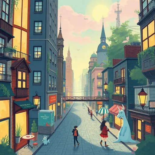 Whimsical Urban Fantasy Landscapes